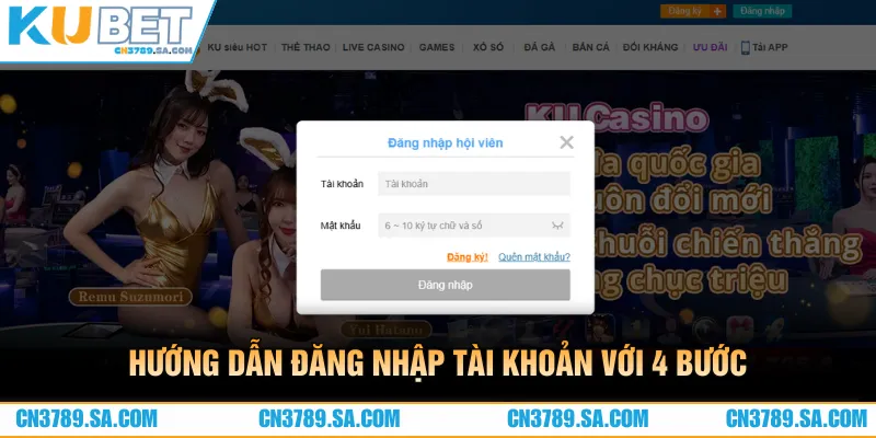 Hướng dẫn đăng nhập tài khoản CN3789 với 4 bước